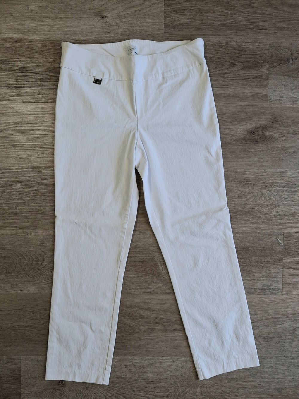 Lisette Montreal Womens Ankle Pants White Pull-On Stretch